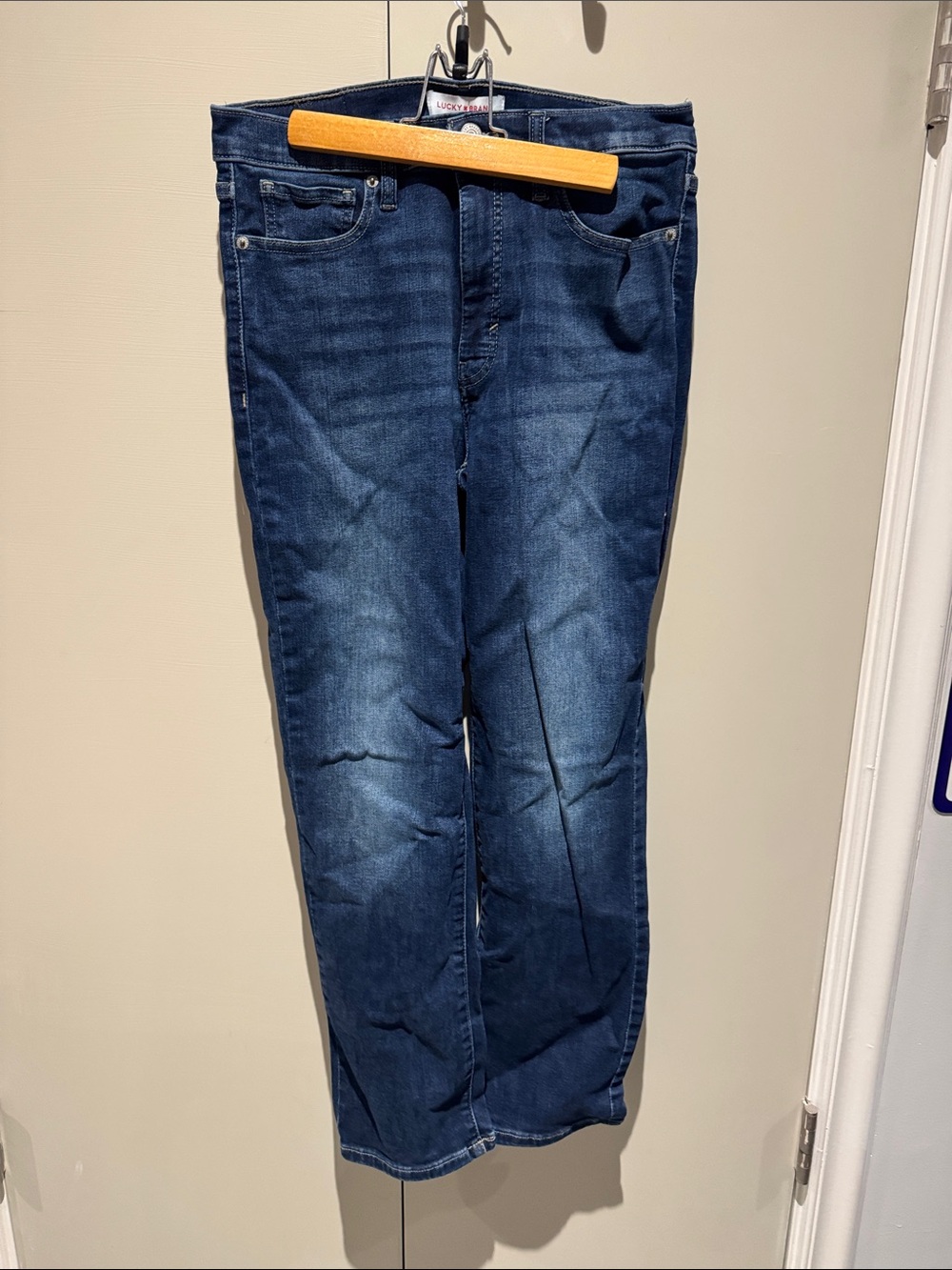 Lucky Brand Dark Indigo High-Rise Straight Jeans